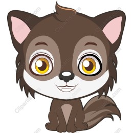 Cute Cartoon Wolf