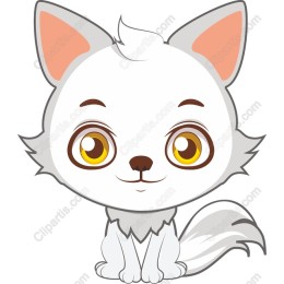 Charming Cartoon White Cat