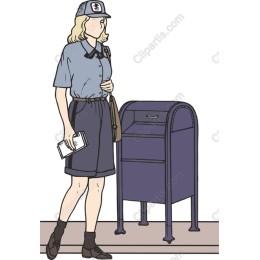 Retro Female Postal Worker