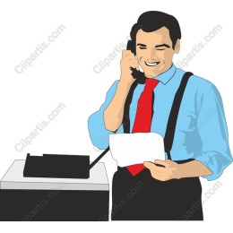 Cheerful Businessman Phone Call