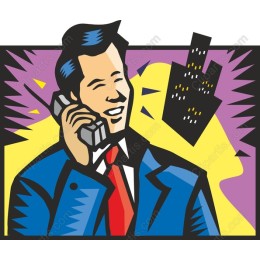 Dynamic Businessman Phone Call