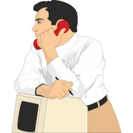 Thoughtful Man on Phone