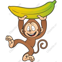 Cheerful Monkey with Banana