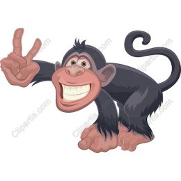 Playful Cartoon Monkey