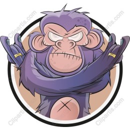 Expressive Purple Monkey