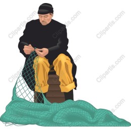 Fisherman Mending Net