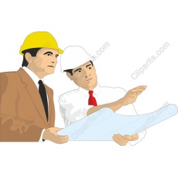 Construction Professionals Discussing Blueprints