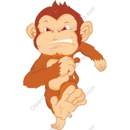Fierce Cartoon Monkey