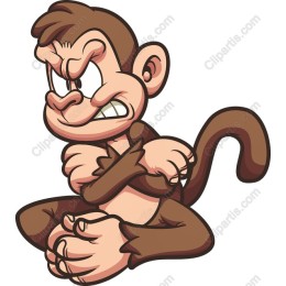 Playful Cartoon Monkey