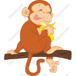 Playful Monkey with Banana