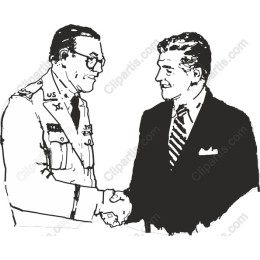 Elegant Handshake : Military & Business Collaboration
