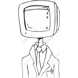 Quirky Monitor Head Character