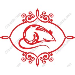 Red Stylized Mouse
