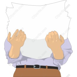 of Hands Holding Blank Paper