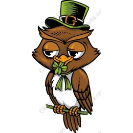 Playful St. Patrick's Day Owl