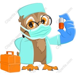 Whimsical Owl Veterinarian