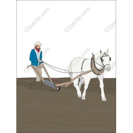 Gentle Farmer Plowing Fields