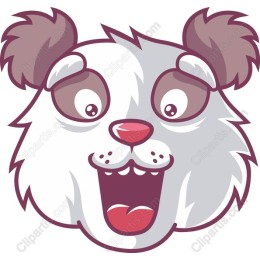 Adorable Cartoon Panda Face