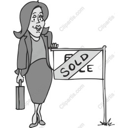 Confident Real Estate Agent with Sold Sign
