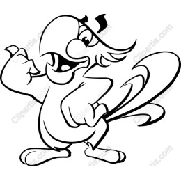 Whimsical Cartoon Parrot