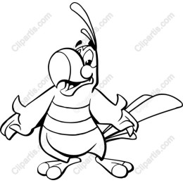 Charming Cartoon Parrot