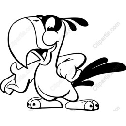 Charming Cartoon Parrot