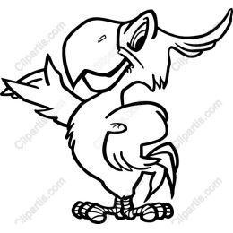 Playful Cartoon Bird