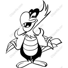Cheerful Cartoon Bird