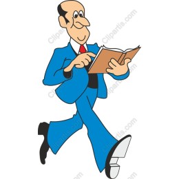 Cheerful Gentleman Reading