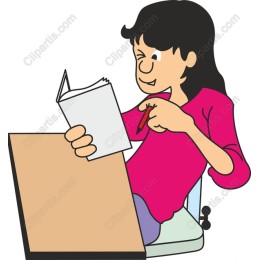 Cheerful Writing Character