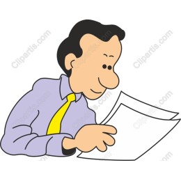 Cheerful Man Reading