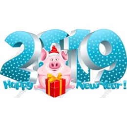 Happy New Year 2019 Pig
