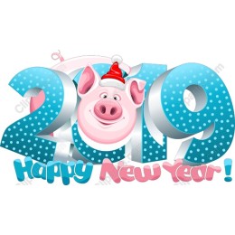 Happy New Year Pig 2019