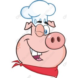Cheerful Chef Pig