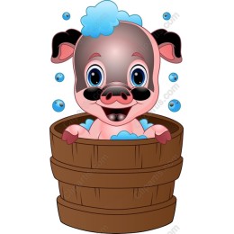 Bath Time Piglet