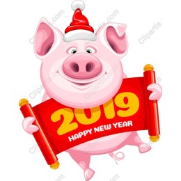 Happy New Year Pig 2019