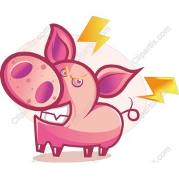 Angry Cartoon Pig