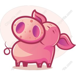 Adorable Cartoon Pig