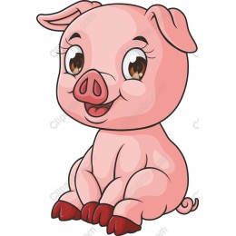 Adorable Cartoon Pig
