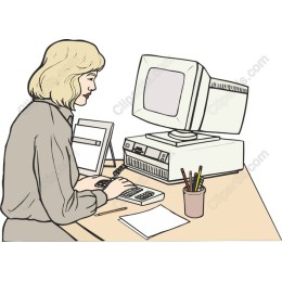 Retro Office Worker