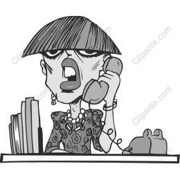 Sassy Office Lady on Phone