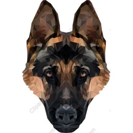 Geometric German Shepherd