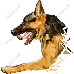 Low-Poly German Shepherd