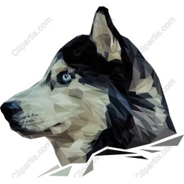 Geometric Husky - Low-Poly