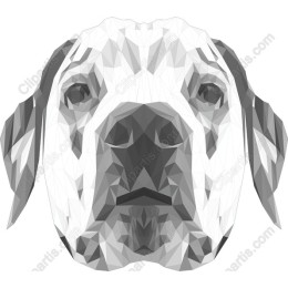 Geometric Dog Head