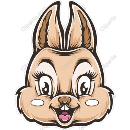 Charming Cartoon Bunny Face