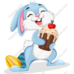 Happy Bunny with Cupcake