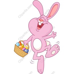 Playful Pink Easter Bunny