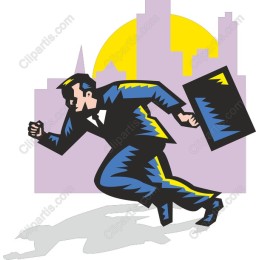 Dynamic Businessman in Motion