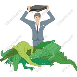 Businessman vs. Crocodiles